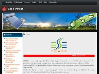 Non pressurized and integrated solar water heaters and accessories from Esse Power,Jaipur