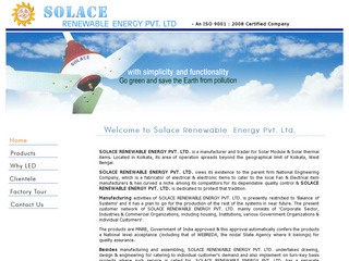 Solar Water heaters,caps,streetlights and other products from Solace,Kolkata