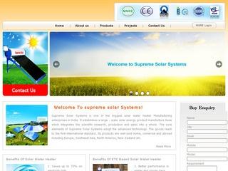 Solar Water heaters from Supreme Solar systems,Bangalore